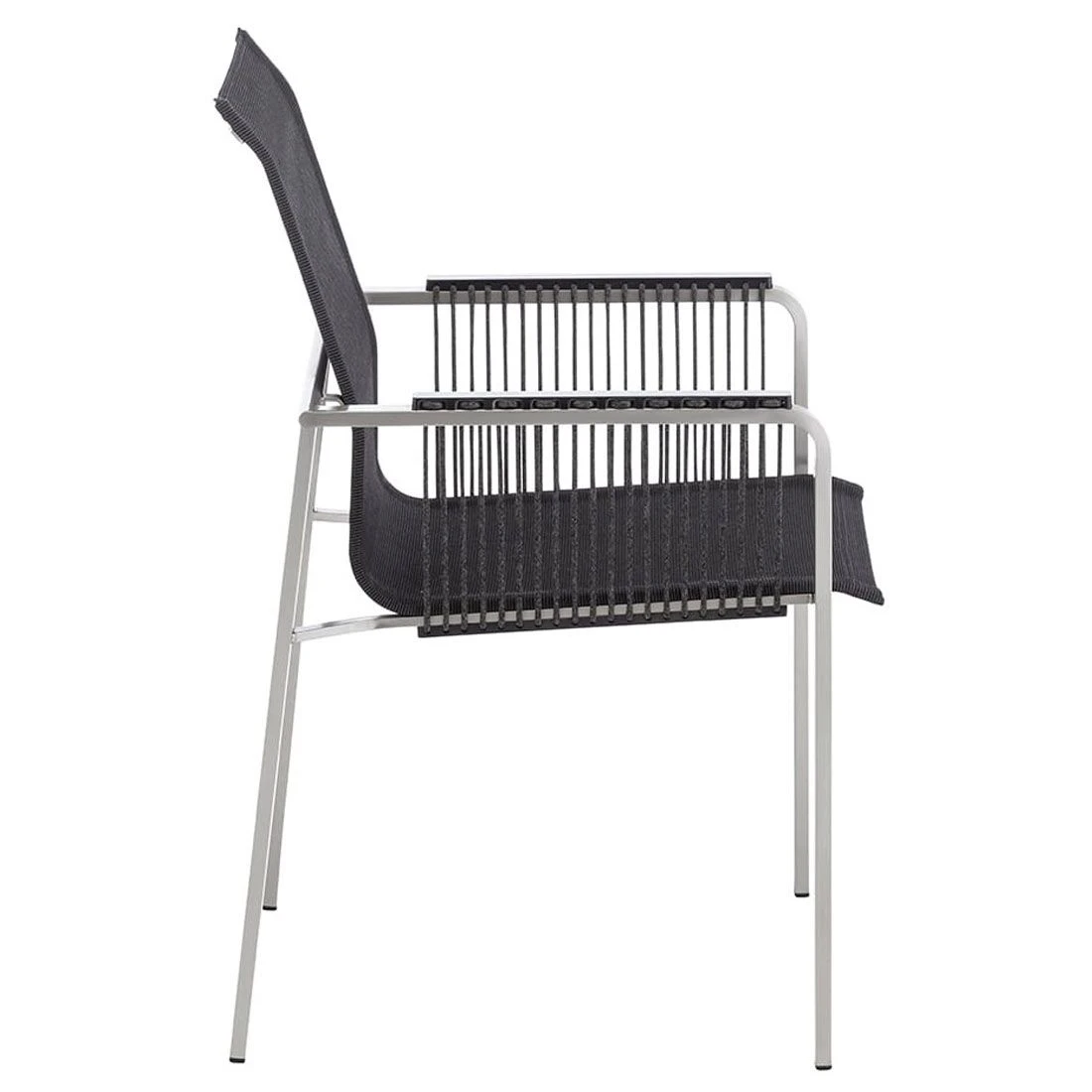 Kettler Feel Rope Stapelsessel Edelstahl/Rope Edelstahl/Charcoal 4 Kettler Feel Rope Stapelsessel Edelstahl/Rope Edelstahl/Charcoal – Bild 4