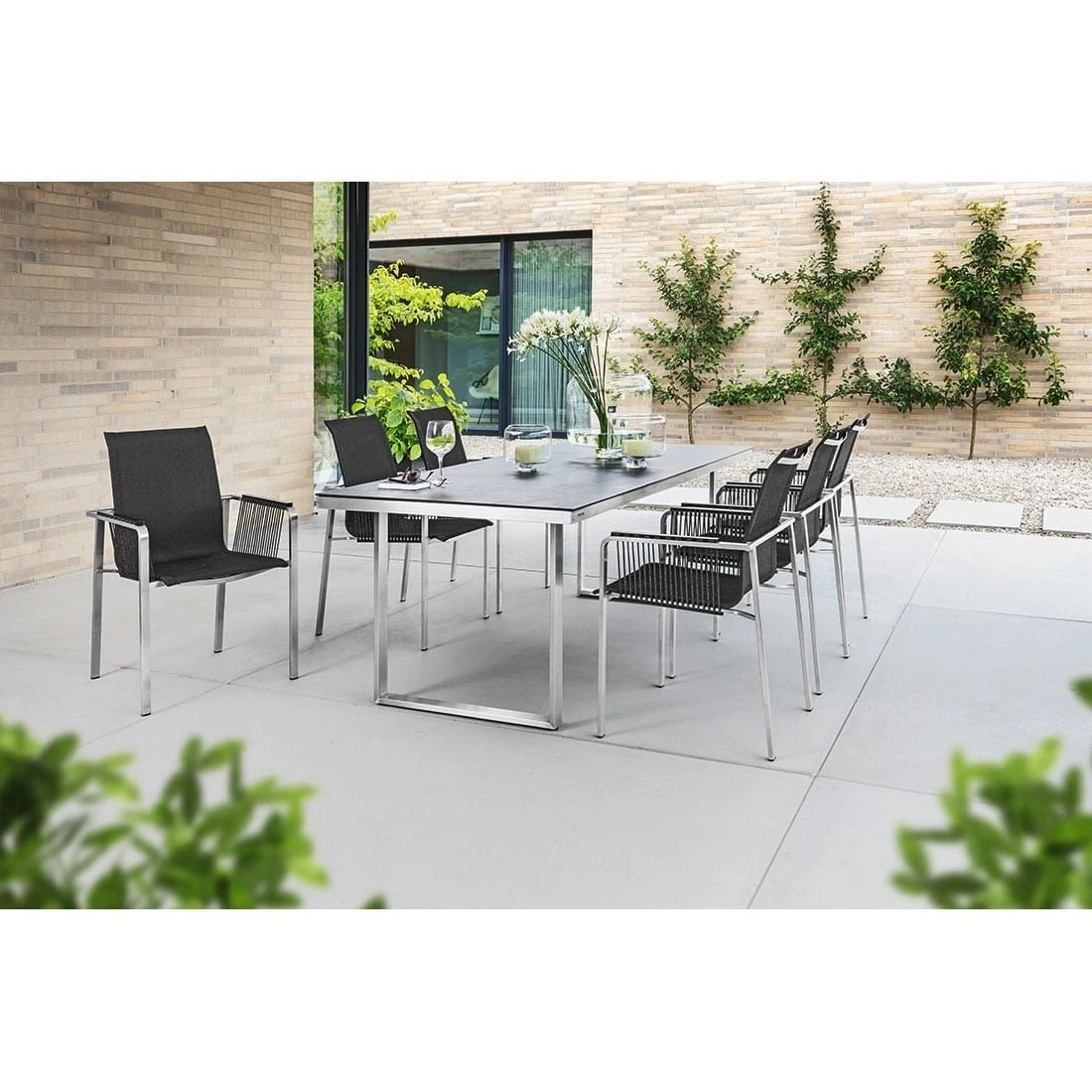 Kettler Feel Rope Stapelsessel Edelstahl/Rope Edelstahl/Charcoal 6 Kettler Feel Rope Stapelsessel Edelstahl/Rope Edelstahl/Charcoal – Bild 6