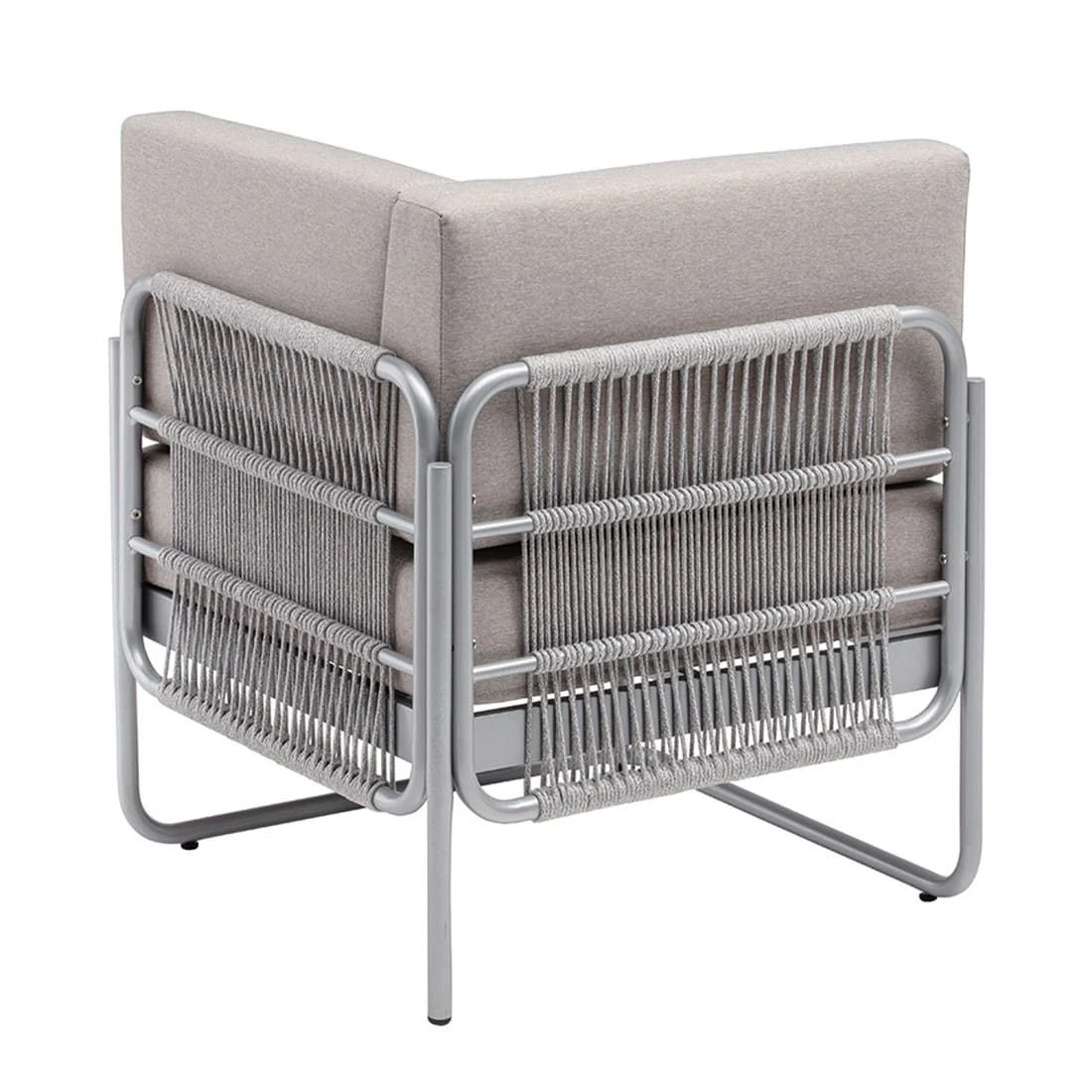 Kettler Endless Summer Eck-/Endmodul Aluminium/Rope Silber/Hellgrau 2 Kettler Endless Summer Eck-/Endmodul Aluminium/Rope Silber/Hellgrau – Bild 2