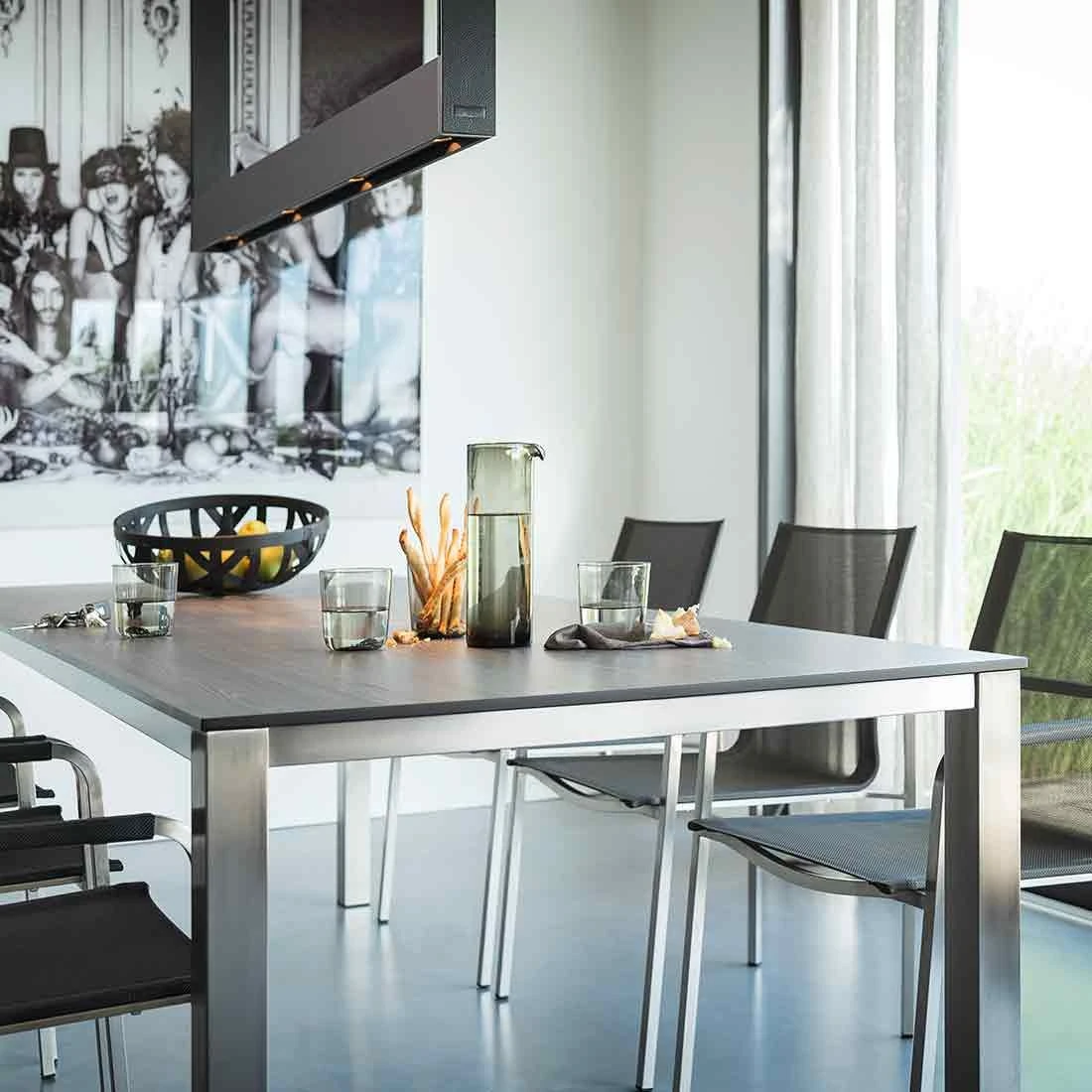 Kettler Cubic Tischgestell Edelstahl Silber Matt 2 Kettler Cubic Tischgestell Edelstahl Silber Matt – Bild 2