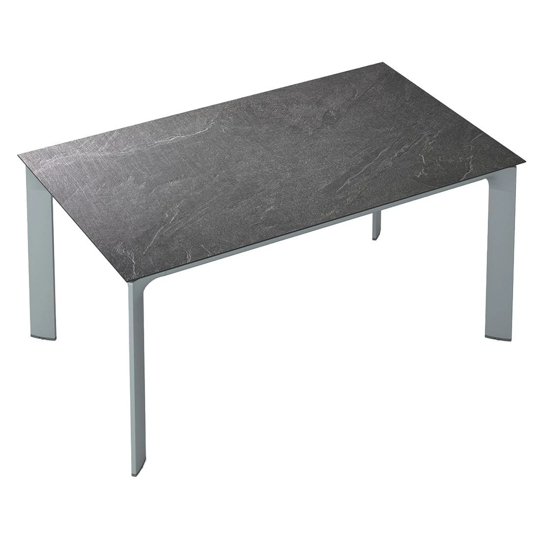 Kettler Diamond Gartentisch 160x95cm Aluminium/HPL Silber/Jura Anthrazit 2 Kettler Diamond Gartentisch 160x95cm Aluminium/HPL Silber/Jura Anthrazit – Bild 2