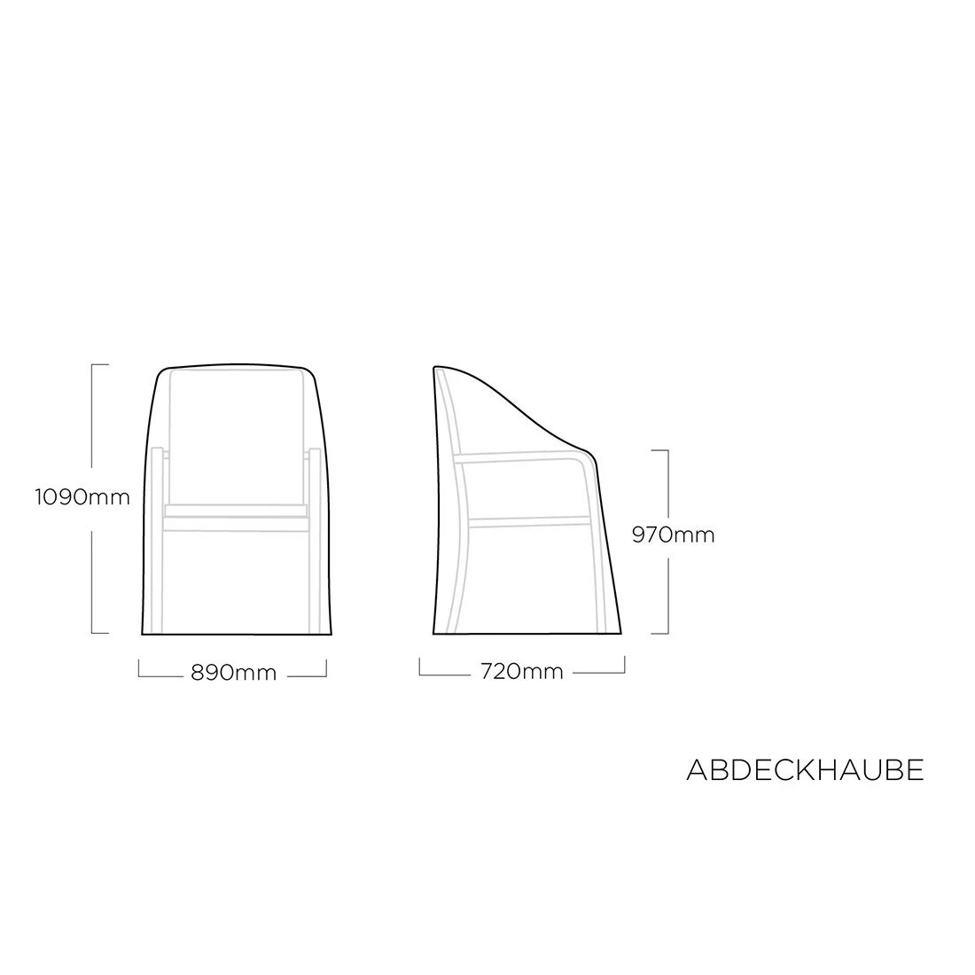 Kettler Gartenstuhl Schutzhülle Polyester Grau-Silber 4 Kettler Gartenstuhl Schutzhülle Polyester Grau-Silber – Bild 4