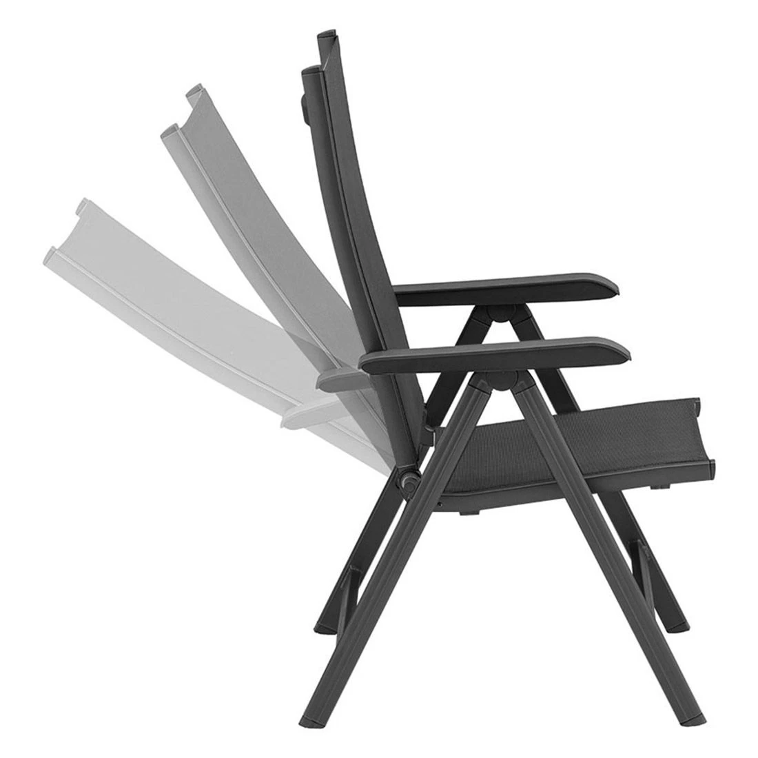 Kettler Basic Plus Gartenmöbelset 5-tlg. + Tisch 160x90cm Anthrazit 5 Kettler Basic Plus Gartenmöbelset 5-tlg. + Tisch 160x90cm Anthrazit – Bild 5