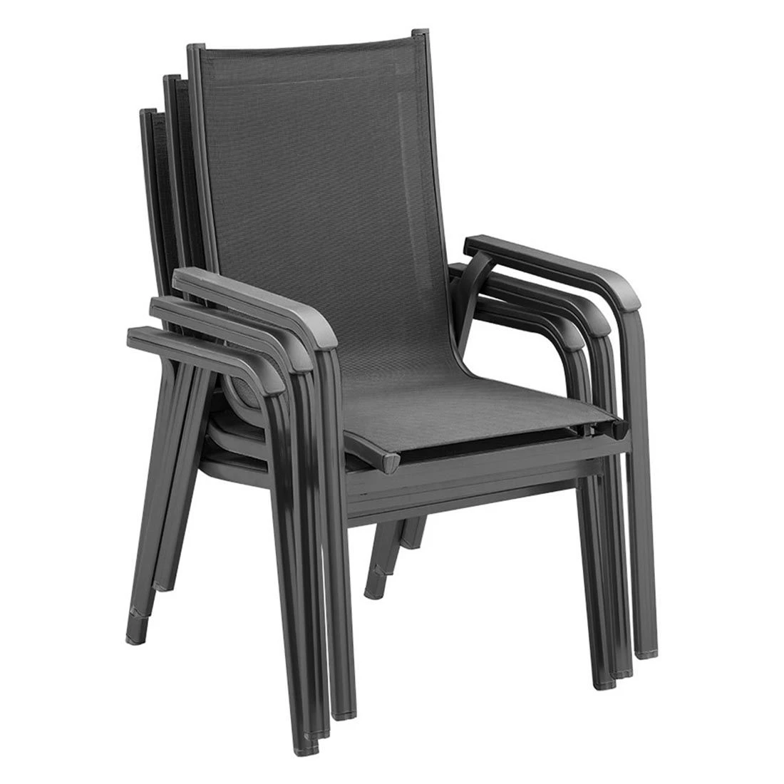 Kettler Basic Plus Gartenmöbelset 7-tlg.+Tisch 160x95cm Anthrazit 7 Kettler Basic Plus Gartenmöbelset 7-tlg.+Tisch 160x95cm Anthrazit – Bild 7