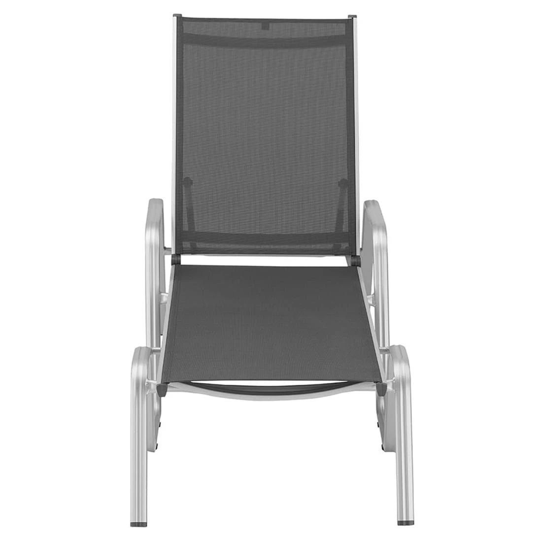 Kettler Basic Plus Stapelliege Aluminium/Textilene Silber/Anthrazit 3 Kettler Basic Plus Stapelliege Aluminium/Textilene Silber/Anthrazit – Bild 3