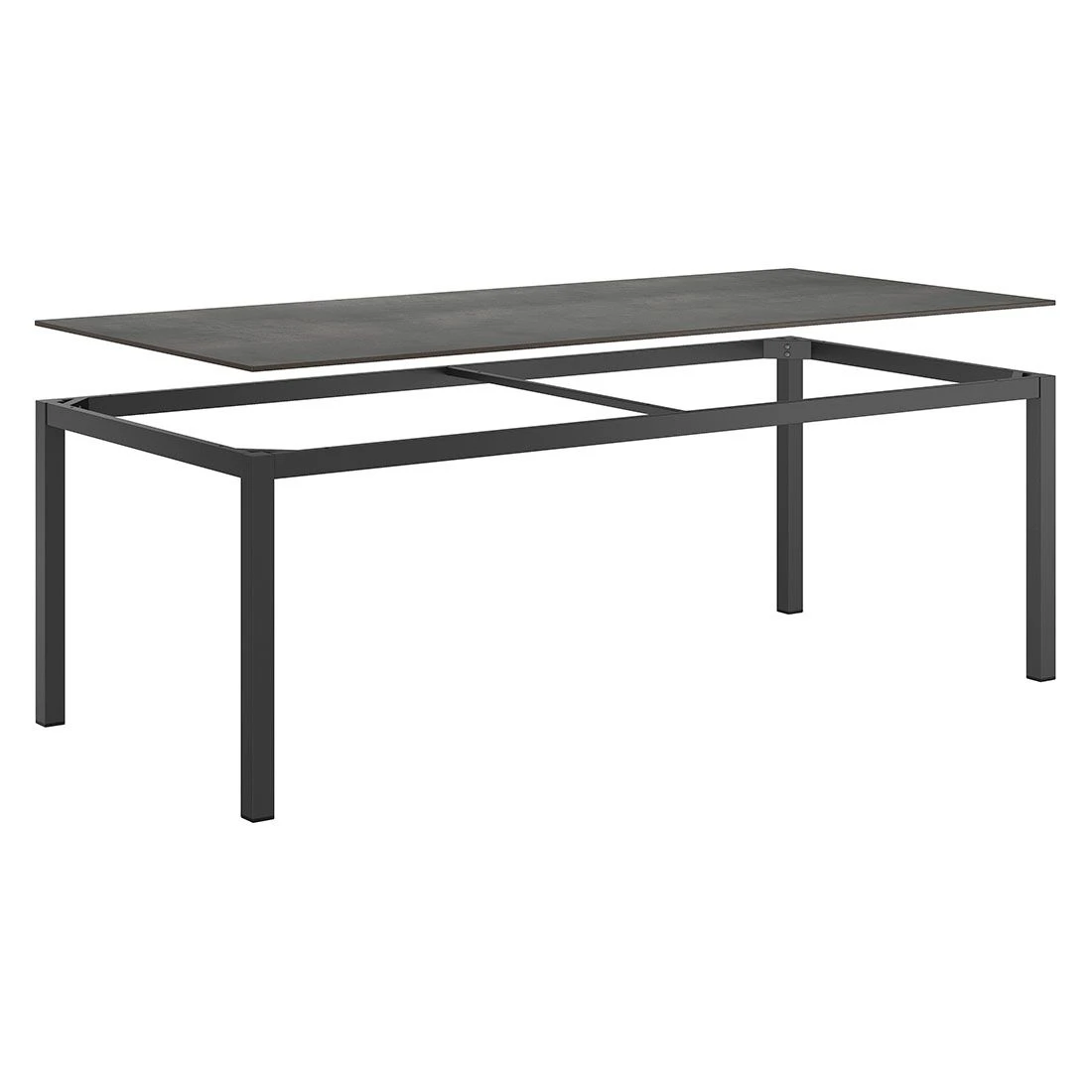 Kettler Cirrus Gartenmöbel-Set 7-tlg. Mit Tisch 220x100cm Anthrazit/Anthrazit-Grau 5 Kettler Cirrus Gartenmöbel-Set 7-tlg. Mit Tisch 220x100cm Anthrazit/Anthrazit-Grau – Bild 5