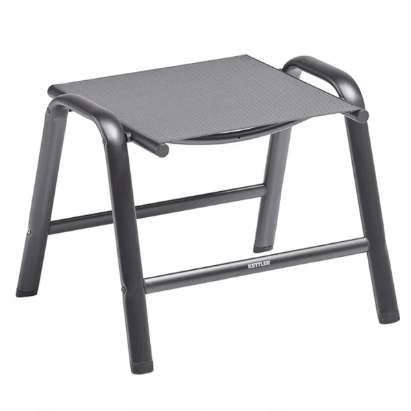 Kettler Cirrus Silver-Line Hocker Aluminium/Outdoorgewebe Anthrazit/Anthrazitgrau
