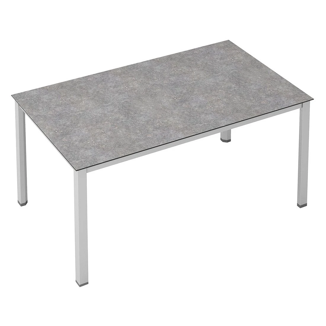 Kettler Cubic Gartentisch 140x70cm Aluminium/HPL Silber/Kalksandstein 2 Kettler Cubic Gartentisch 140x70cm Aluminium/HPL Silber/Kalksandstein – Bild 2