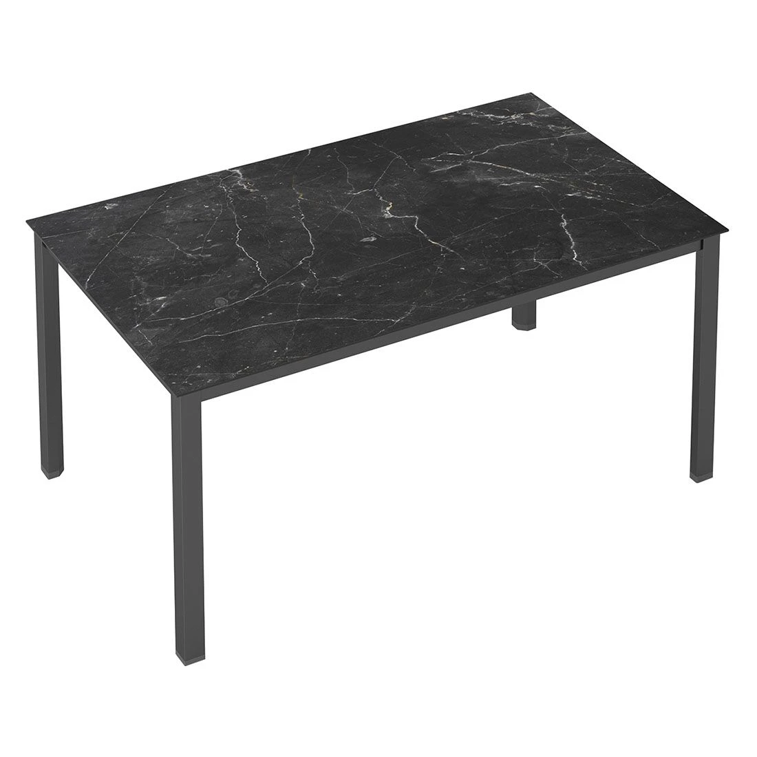 Kettler Cubic Gartentisch 160x95 Cm Aluminium/HPL Anthrazit/Marmor Grau 1 Kettler Cubic Gartentisch 160x95 Cm Aluminium/HPL Anthrazit/Marmor Grau