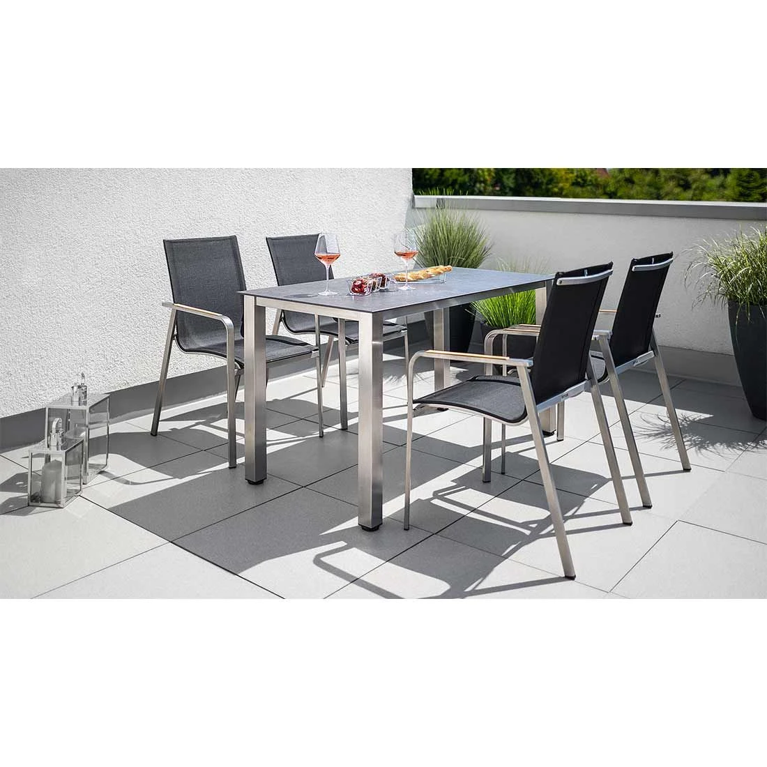Kettler Dekton Gartentisch-Platte 160x95cm Keramik-Glas-Quarz Fossil Natur 4 Kettler Dekton Gartentisch-Platte 160x95cm Keramik-Glas-Quarz Fossil Natur – Bild 4