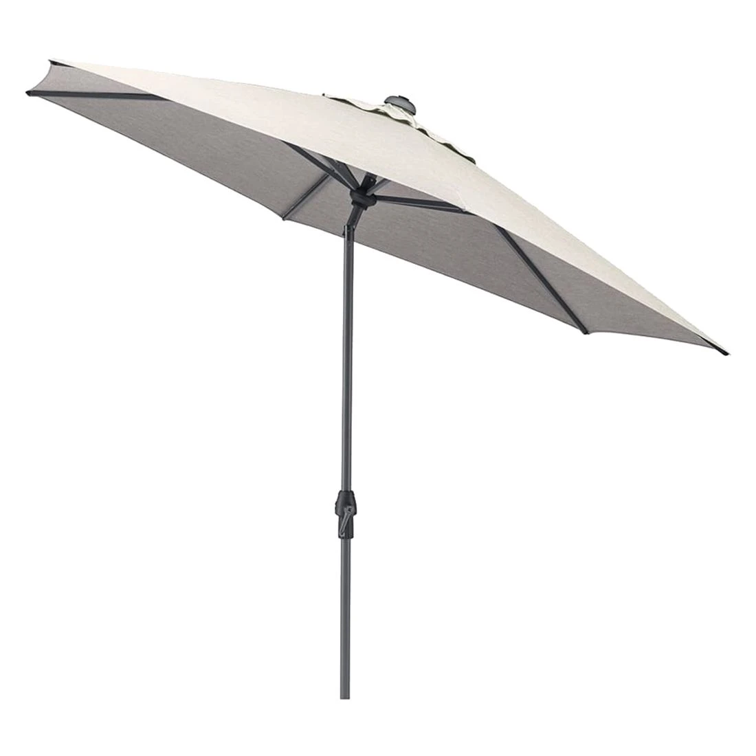 Kettler Easy Allround LED Stockschirm Ø300cm Alu/Polyester Anthrazit/Hellgrau Meliert 2 Kettler Easy Allround LED Stockschirm Ø300cm Alu/Polyester Anthrazit/Hellgrau Meliert – Bild 2