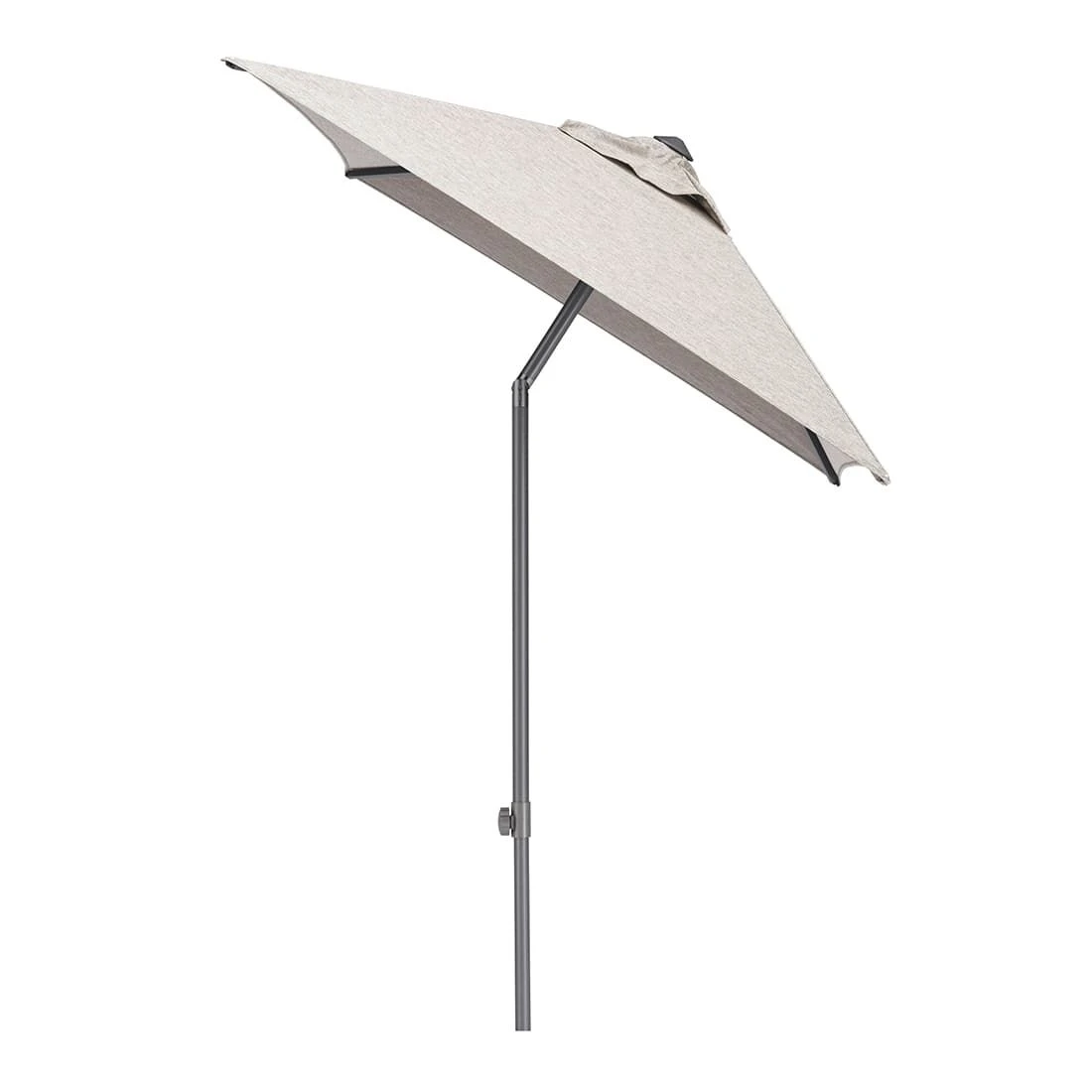 Kettler Easy-Push Stockschirm 210x150cm Aluminium/Polyester Anthrazit/Hellgrau Meliert 2 Kettler Easy-Push Stockschirm 210x150cm Aluminium/Polyester Anthrazit/Hellgrau Meliert – Bild 2