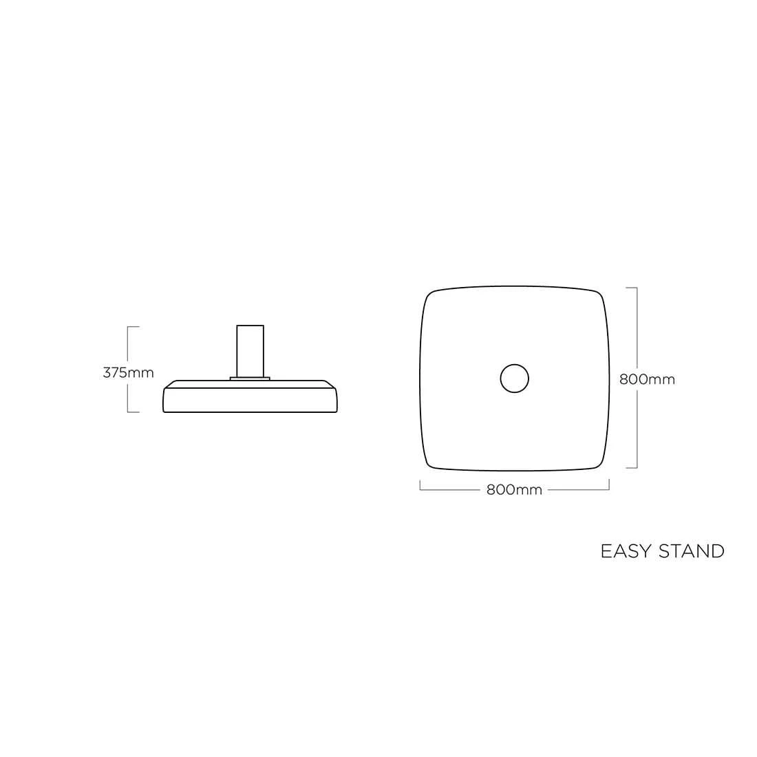 Kettler Easy Stand Schirmständer 80x80cm Kunststoff Grau 3 Kettler Easy Stand Schirmständer 80x80cm Kunststoff Grau – Bild 3