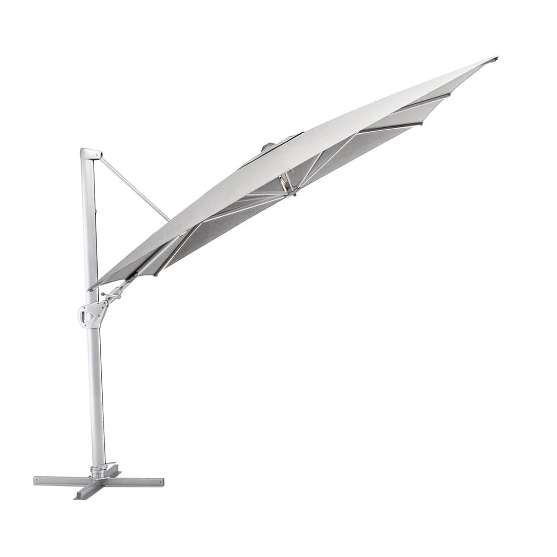 Kettler Easy Swing Ampelschirm 300x300cm Alu/Obravia Silber/Grau 1 Kettler Easy Swing Ampelschirm 300x300cm Alu/Obravia Silber/Grau