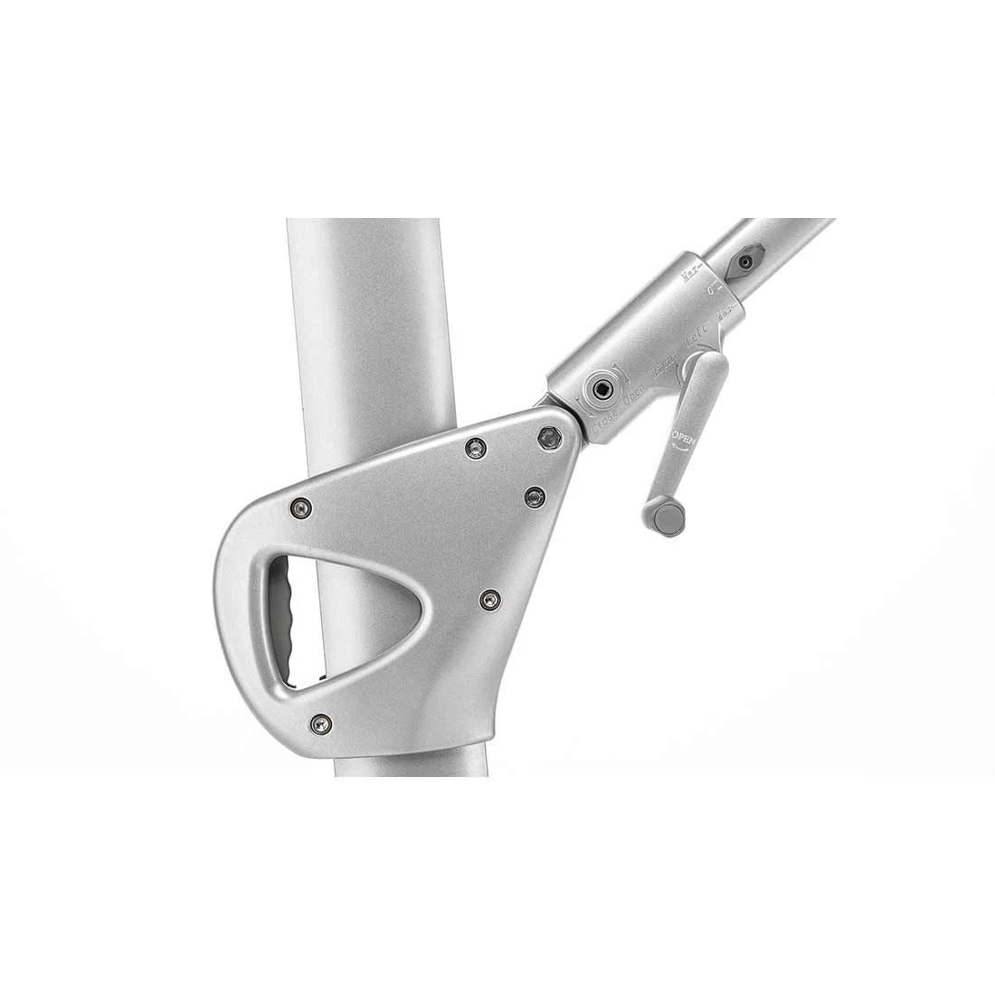 Kettler Easy Swing LED Ampelschirm 300x300cm Alu/Polyester Silber/Hellgrau Meliert 4 Kettler Easy Swing LED Ampelschirm 300x300cm Alu/Polyester Silber/Hellgrau Meliert – Bild 4