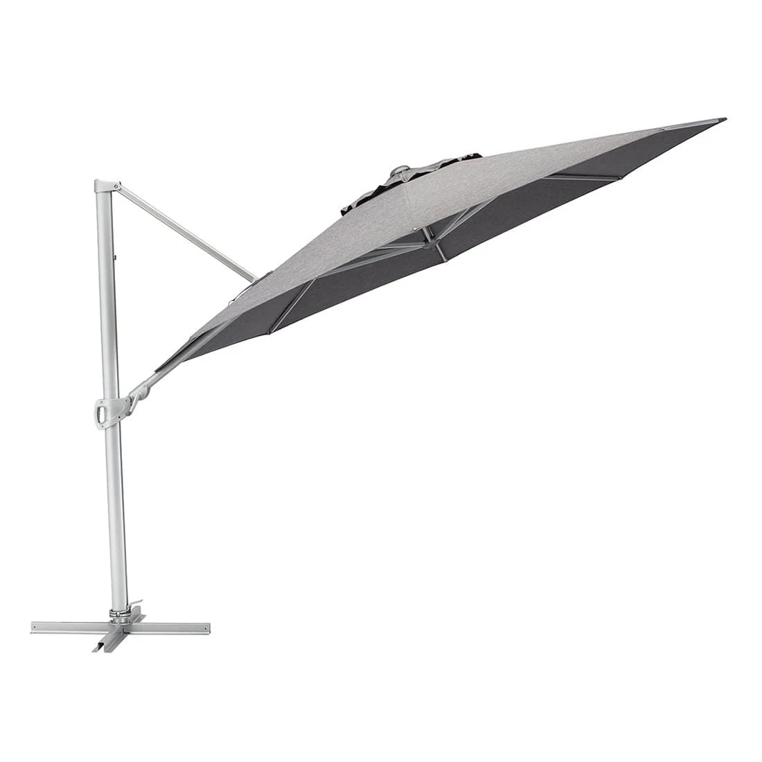 Kettler Easy Turn Ampelschirm Ø330cm Aluminium/Polyester Silber/Charcoal 2 Kettler Easy Turn Ampelschirm Ø330cm Aluminium/Polyester Silber/Charcoal – Bild 2