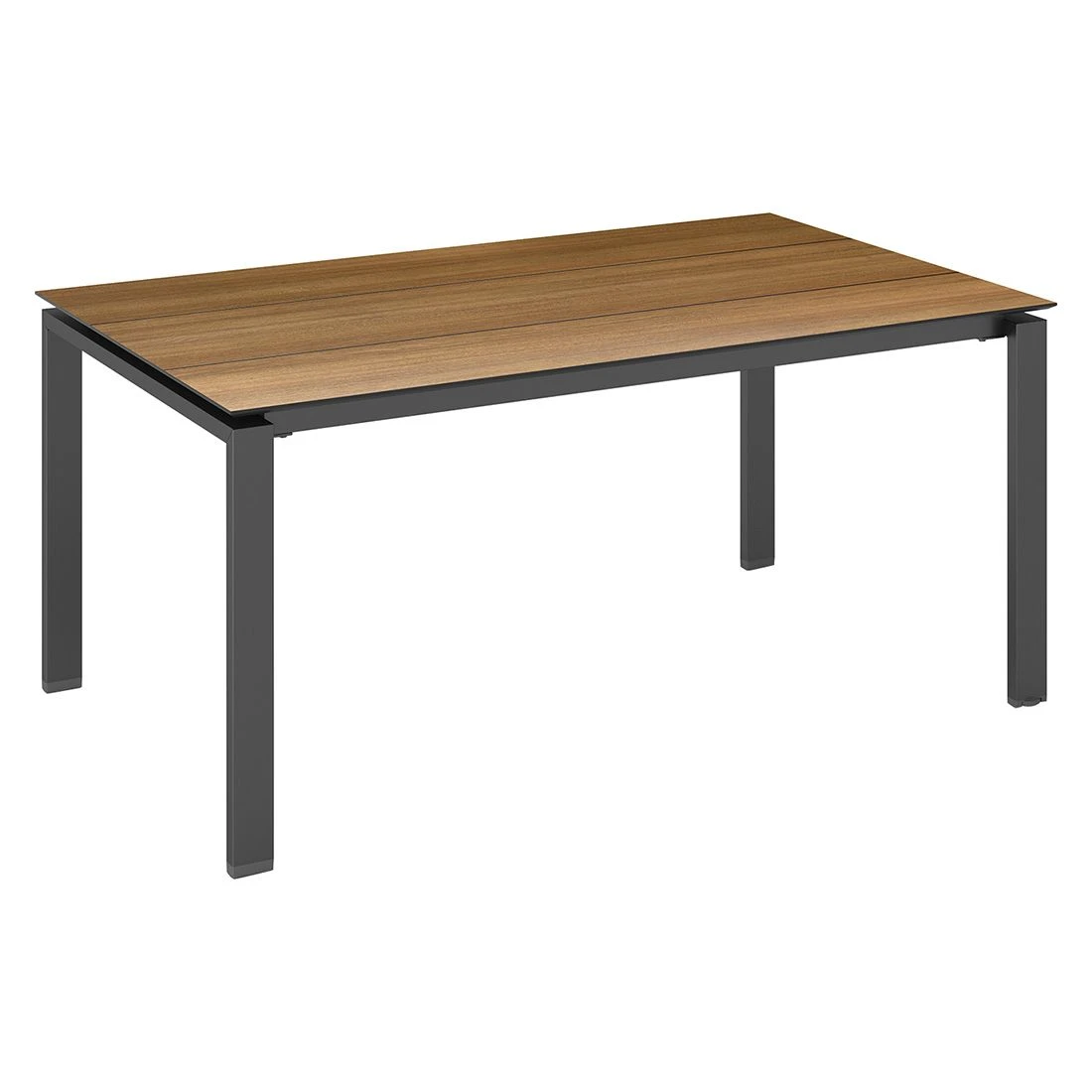 Kettler Float Gartentisch 220x95cm Aluminium/HPL Anthrazit/Teak-Optik Mit Fräsung 1 Kettler Float Gartentisch 220x95cm Aluminium/HPL Anthrazit/Teak-Optik Mit Fräsung