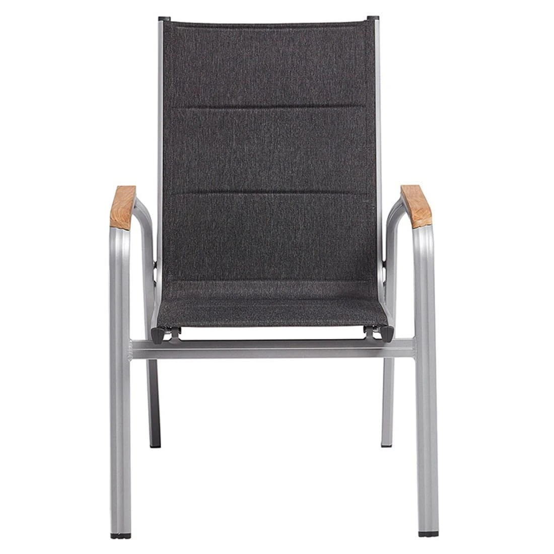 Kettler Granada T Pad Stapelsessel Aluminium/Outdoorgewebe Silber/Anthrazit Meliert 3 Kettler Granada T Pad Stapelsessel Aluminium/Outdoorgewebe Silber/Anthrazit Meliert – Bild 3