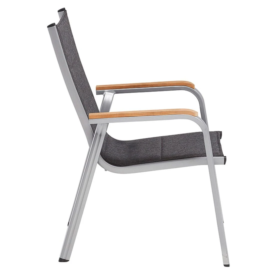 Kettler Granada T Pad Stapelsessel Aluminium/Outdoorgewebe Silber/Anthrazit Meliert 4 Kettler Granada T Pad Stapelsessel Aluminium/Outdoorgewebe Silber/Anthrazit Meliert – Bild 4