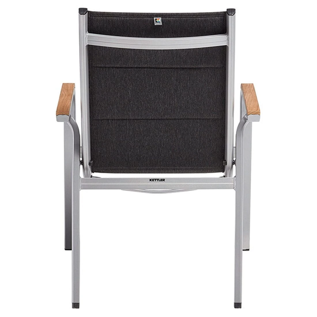 Kettler Granada T Pad Stapelsessel Aluminium/Outdoorgewebe Silber/Anthrazit Meliert 5 Kettler Granada T Pad Stapelsessel Aluminium/Outdoorgewebe Silber/Anthrazit Meliert – Bild 5