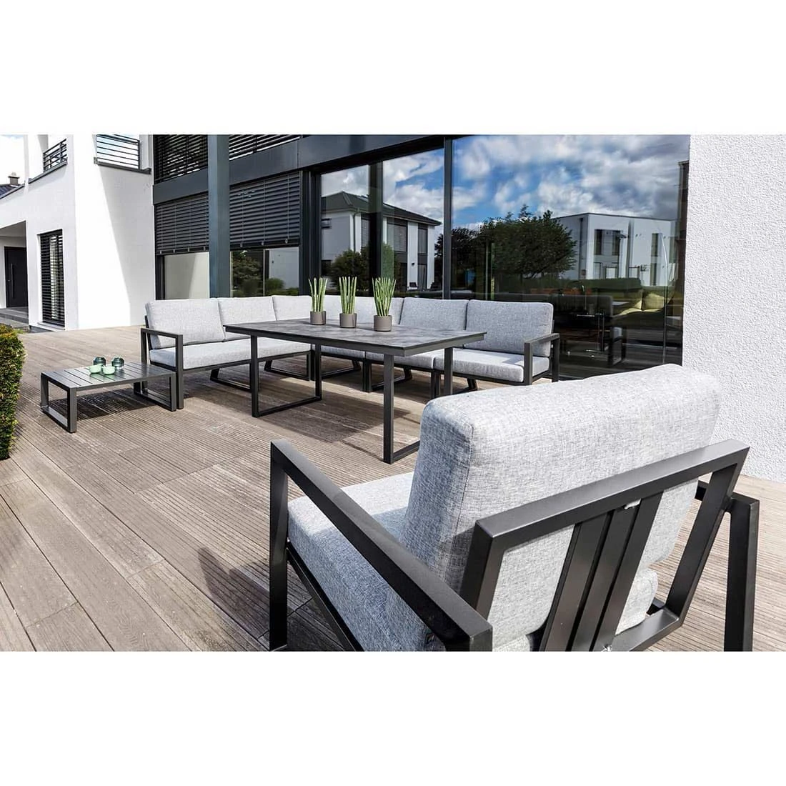 Kettler Ocean Skid Modular Loungesessel Alu/Olefin Anthrazit/Hellgrau Meliert 5 Kettler Ocean Skid Modular Loungesessel Alu/Olefin Anthrazit/Hellgrau Meliert – Bild 5