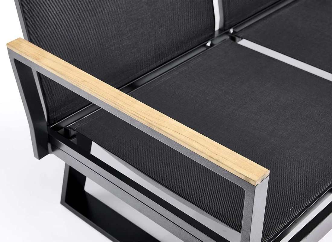 Kettler Rasmus Modular Armlehne Links Aluminium/Teak Anthrazit/Teak 2 Kettler Rasmus Modular Armlehne Links Aluminium/Teak Anthrazit/Teak – Bild 2