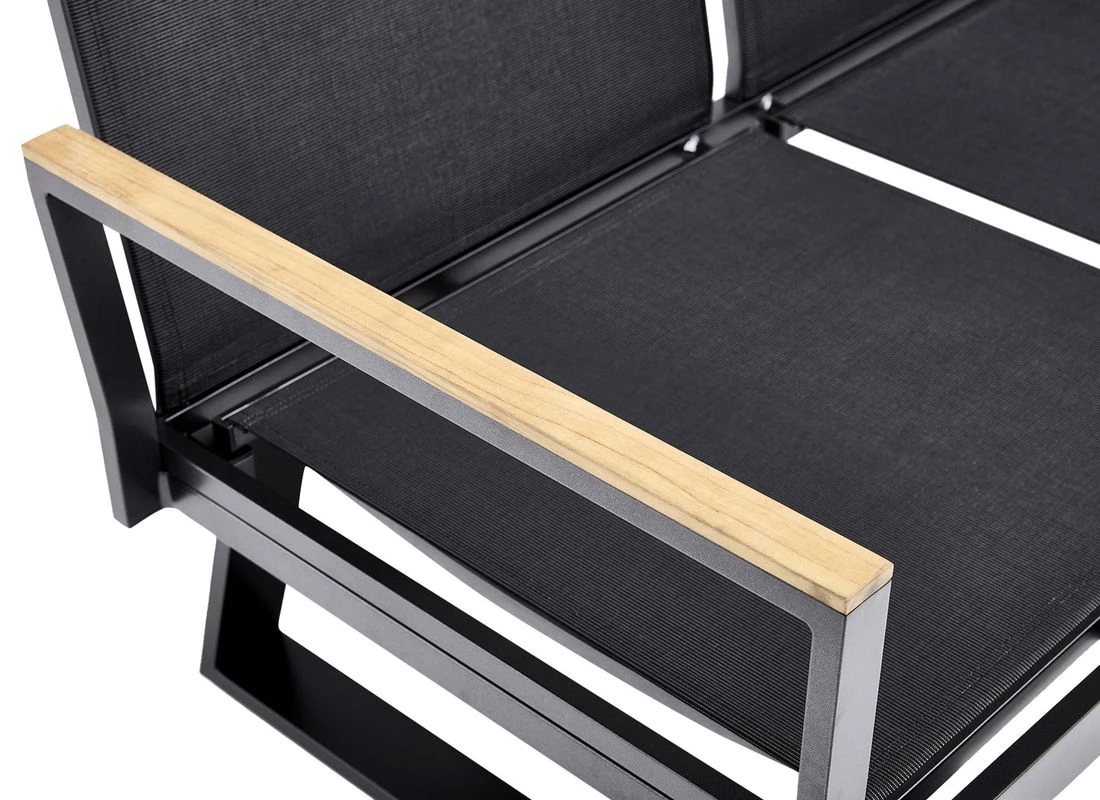 Kettler Rasmus Modular Gartensofa Aluminium/Teak Anthrazit/Teak 5 Kettler Rasmus Modular Gartensofa Aluminium/Teak Anthrazit/Teak – Bild 5