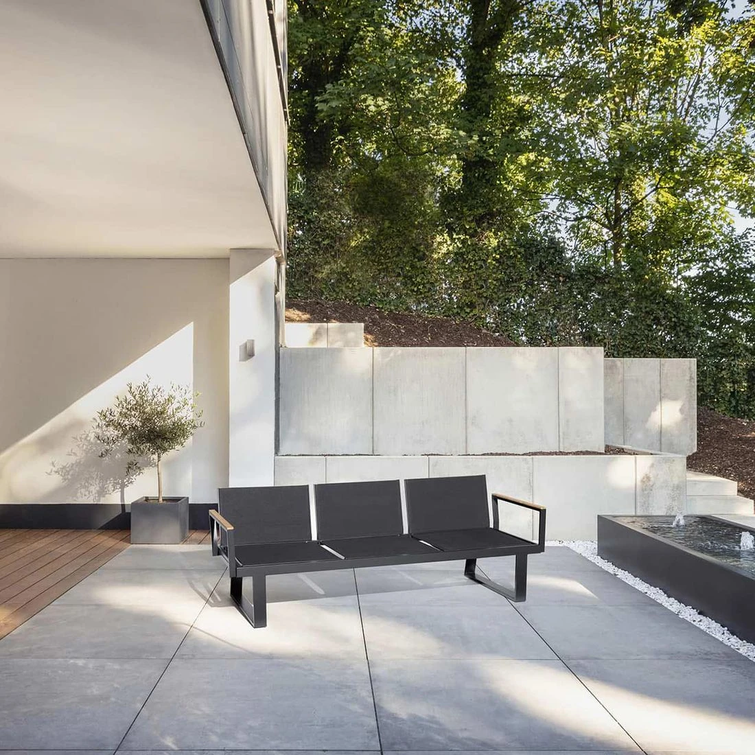 Kettler Rasmus Modular Gartensofa Aluminium/Teak Anthrazit/Teak 8 Kettler Rasmus Modular Gartensofa Aluminium/Teak Anthrazit/Teak – Bild 8