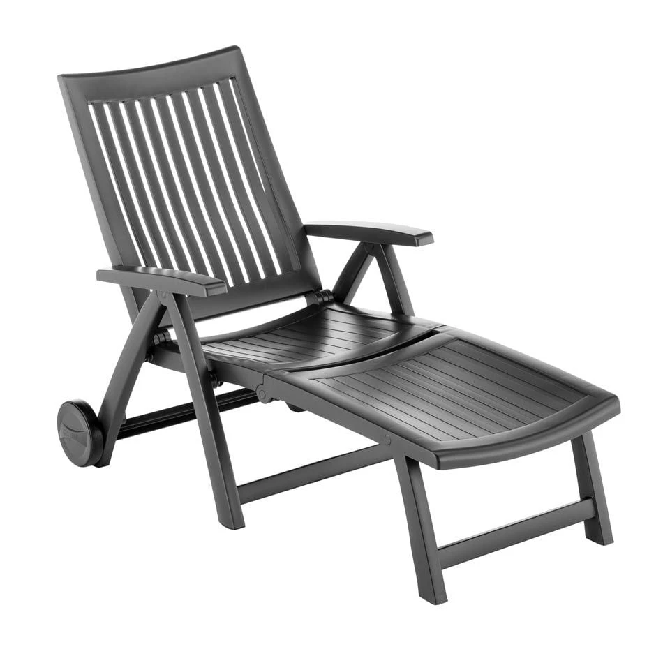 Kettler Roma Gartenliege Kunststoff Anthrazit 1 Kettler Roma Gartenliege Kunststoff Anthrazit