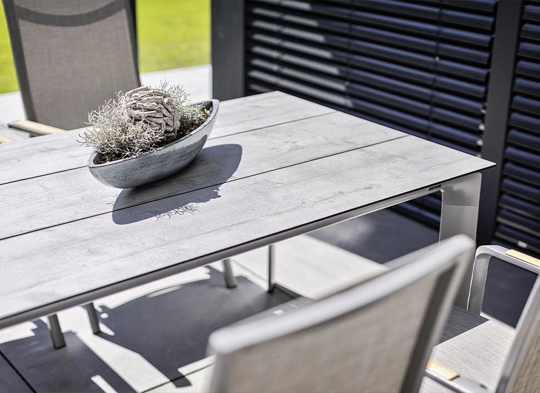 Kettler Gartentisch-Platte 95x95 Cm HPL Grau Mit Fräsung 3 Kettler Gartentisch-Platte 95x95 Cm HPL Grau Mit Fräsung – Bild 3