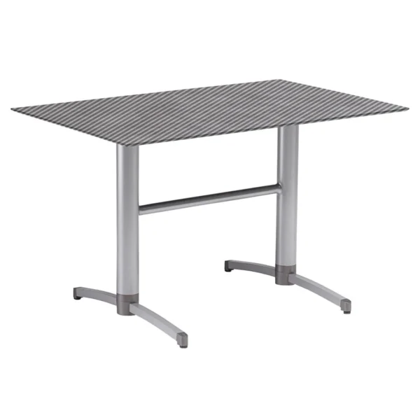 Kettler Tube Gartentisch-Gestell 120x80cm Aluminium Silber